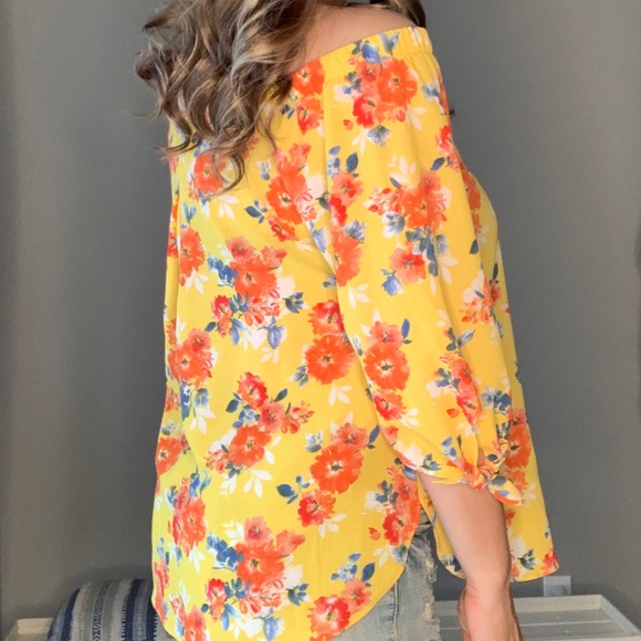 Status Grassley off shoulder blouse yellow floral - Picture 5 of 16